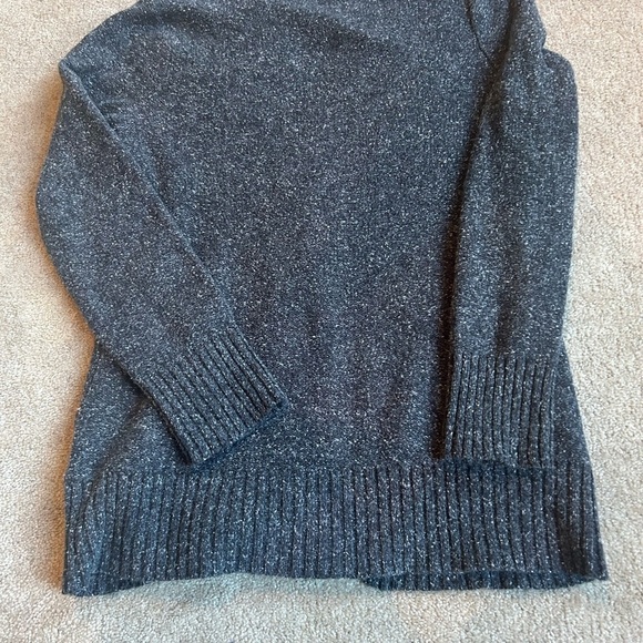 Jones New York Charcoal Gray Cardigan Women’s Sz M Large Button Cotton Wool - Picture 4 of 6